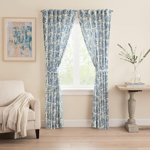 Waverly-Charmed-Life-Classic-French-Country-Rod-Pocket-Back-Tabs-Curtains