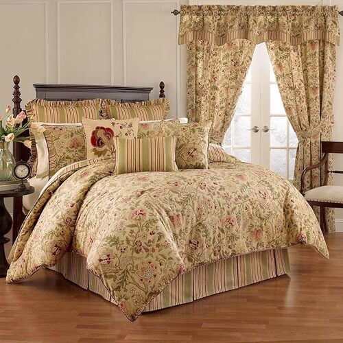 Waverly-Imperial-Dress-Jacobean-Floral-Soft-All-Season-4-Piece-Reversible-Comforter-Set