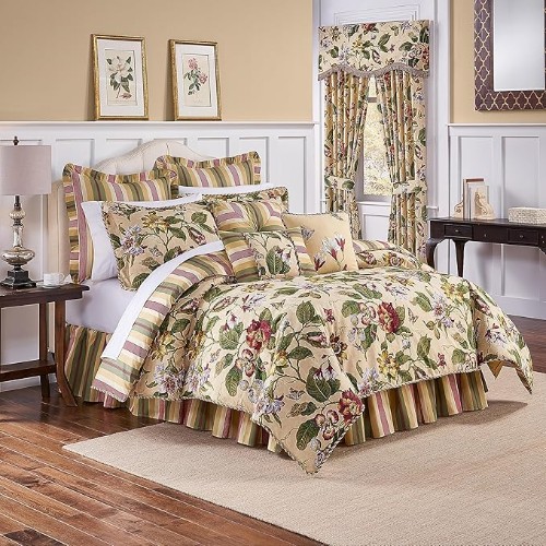 Waverly-Laurel-Springs-Modern-Farmhouse-Floral-4-Piece-Reversible-Comforter-Set